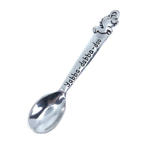 Handmade Pewter Dinosaur Dino Baby Spoon Gift Shower First Birthday Gift - Picture 1 of 2